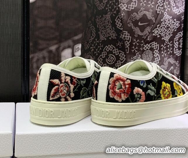 Shop Duplicate Dior Walk'n'Dior Sneakers in Embroidered Cotton Black 226008