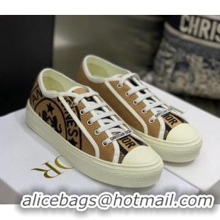 Durable Dior Walk'n'Dior Sneakers in Embroidered Cotton Beige 226012