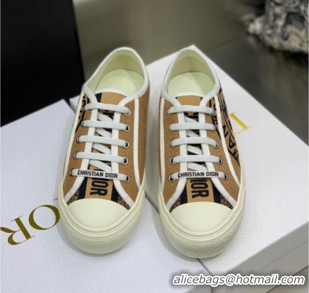 Durable Dior Walk'n'Dior Sneakers in Embroidered Cotton Beige 226012