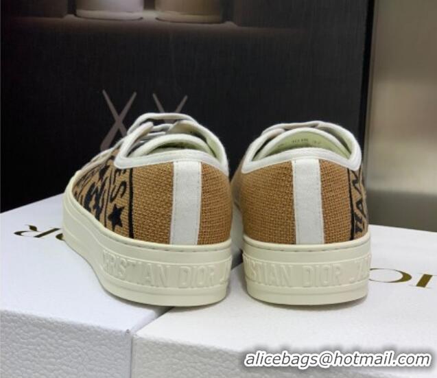 Durable Dior Walk'n'Dior Sneakers in Embroidered Cotton Beige 226012