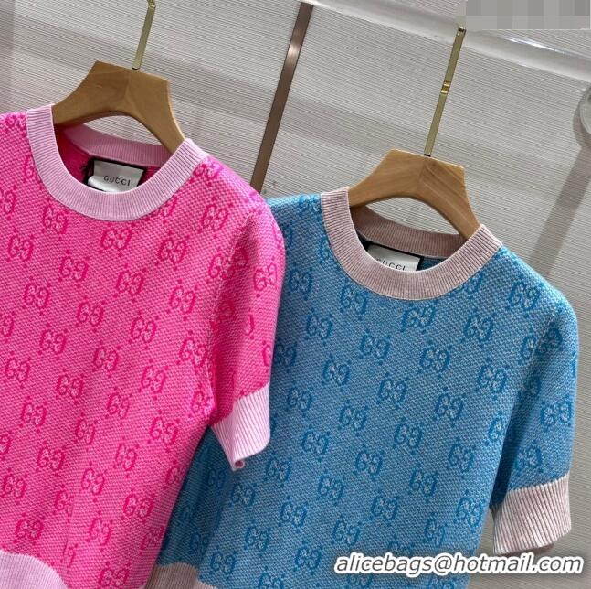 ​Low Price Gucci GG Wool Short-sleeved Sweater CH032735 2024