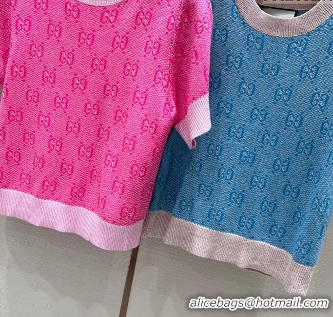 ​Low Price Gucci GG Wool Short-sleeved Sweater CH032735 2024