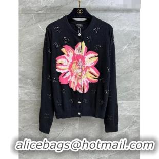 ​Top Quality Chanel Cashmere Cardigan CH032733 Black 2024