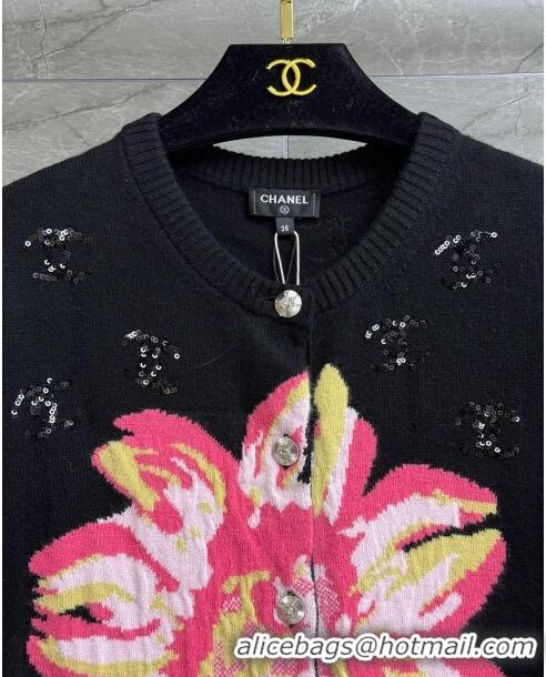 ​Top Quality Chanel Cashmere Cardigan CH032733 Black 2024