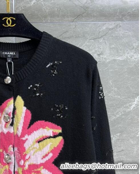 ​Top Quality Chanel Cashmere Cardigan CH032733 Black 2024