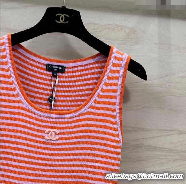 ​Unique Grade Chanel Wool Vest CH032805 Orange/Purple 2024