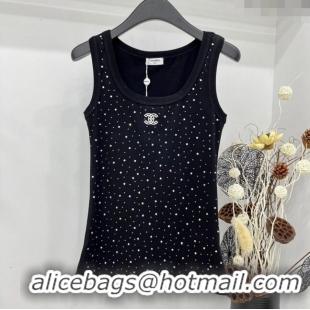 ​Top Quality Chanel Crystal Vest CH032811 Black 2024