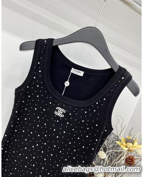 ​Top Quality Chanel Crystal Vest CH032811 Black 2024