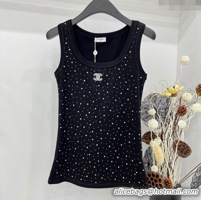 ​Top Quality Chanel Crystal Vest CH032811 Black 2024