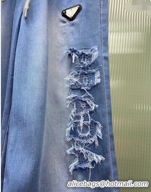 Reasonable Price Prada Denim Pants P032739 Blue 2024