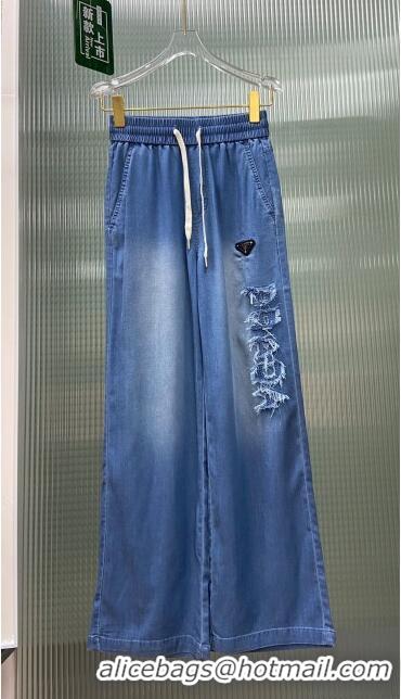 Reasonable Price Prada Denim Pants P032739 Blue 2024