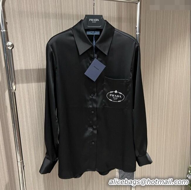 ​Top Grade Prada Shirt P032741 Black 2024