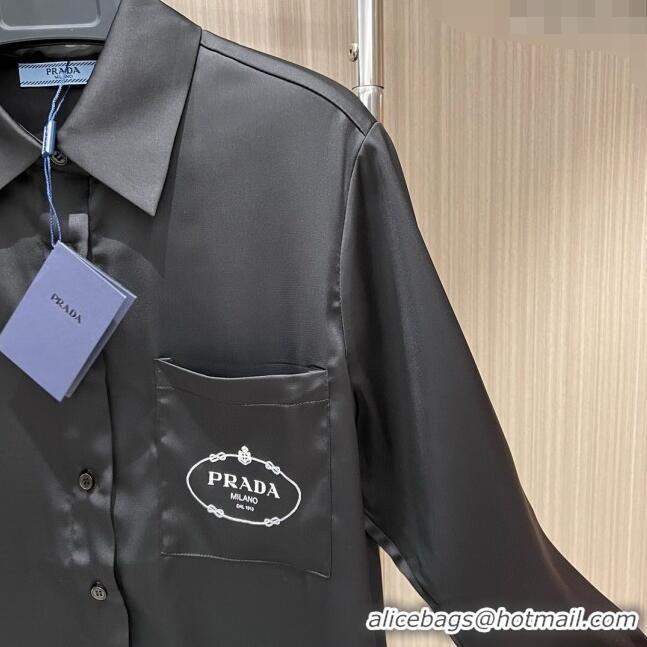 ​Top Grade Prada Shirt P032741 Black 2024