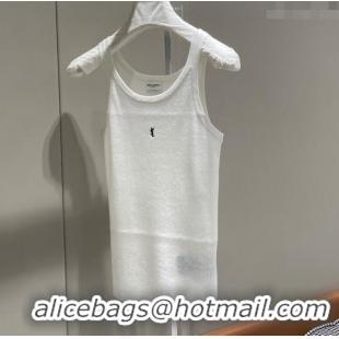 ​Famous Brand Saint Laurent Knit Vest S032738 White 2024