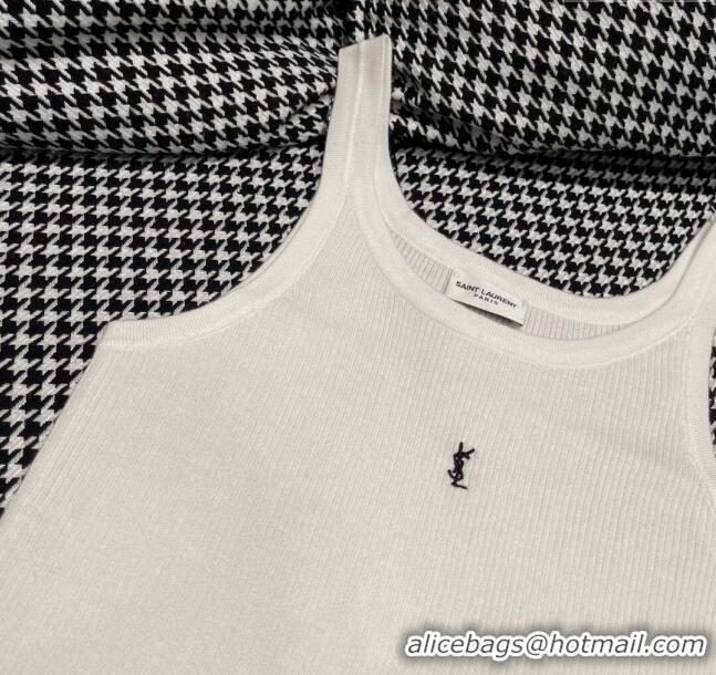 ​Famous Brand Saint Laurent Knit Vest S032738 White 2024