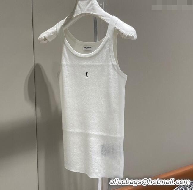 ​Famous Brand Saint Laurent Knit Vest S032738 White 2024