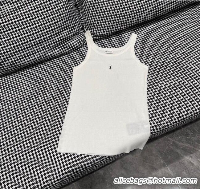 ​Famous Brand Saint Laurent Knit Vest S032738 White 2024