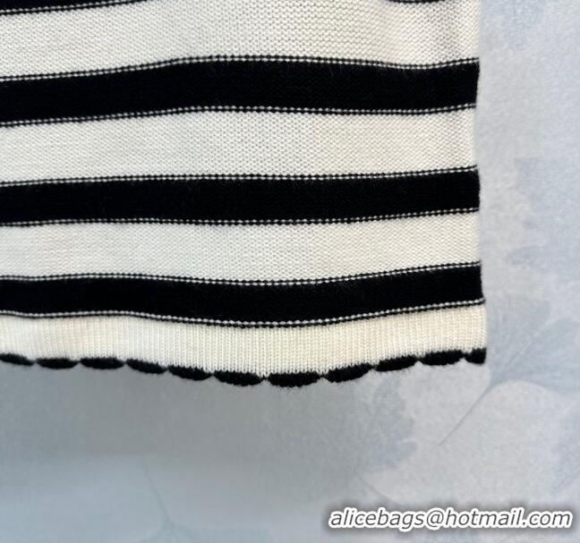 Celine Wool Vest C032803 White/Black 2024