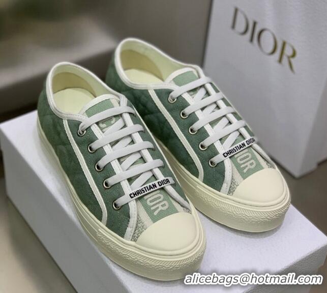 Good Product Dior Walk'n'Dior Sneakers in Cannage Cotton Green 226014