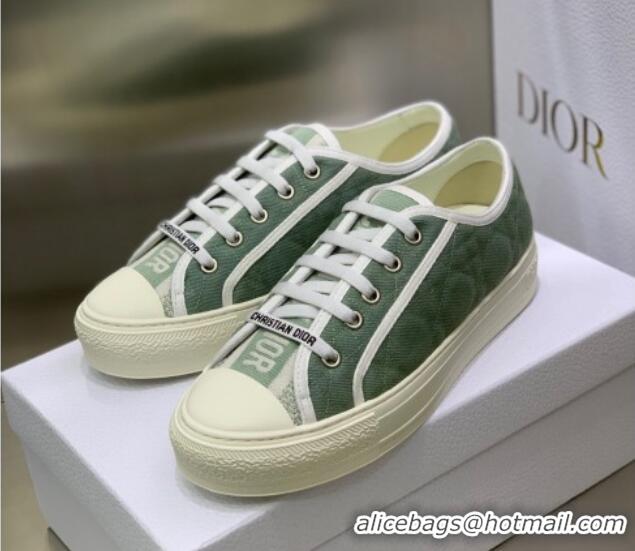 Good Product Dior Walk'n'Dior Sneakers in Cannage Cotton Green 226014