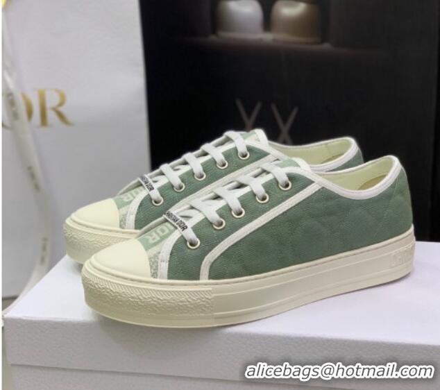 Good Product Dior Walk'n'Dior Sneakers in Cannage Cotton Green 226014