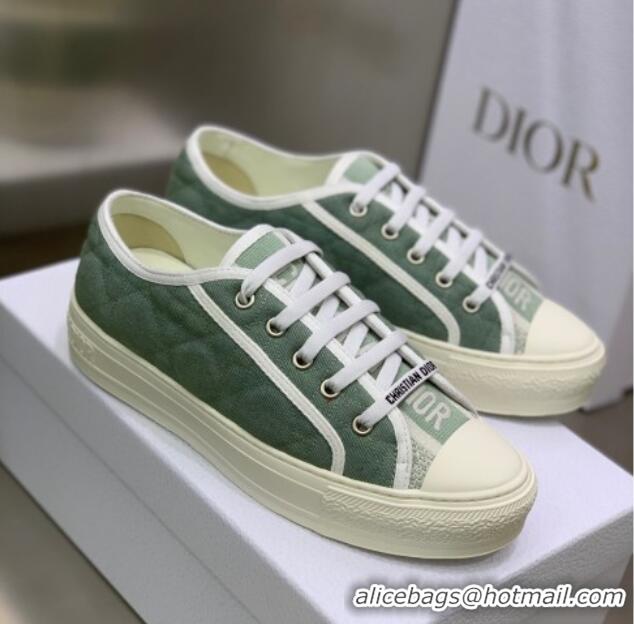 Good Product Dior Walk'n'Dior Sneakers in Cannage Cotton Green 226014