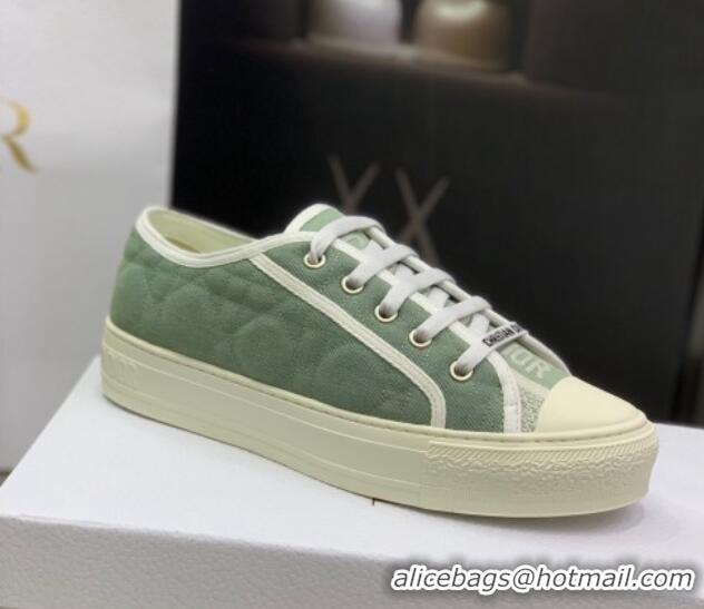 Good Product Dior Walk'n'Dior Sneakers in Cannage Cotton Green 226014