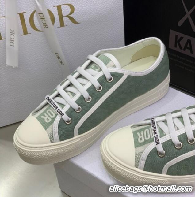 Good Product Dior Walk'n'Dior Sneakers in Cannage Cotton Green 226014