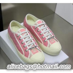 Top Design Dior Walk'n'Dior Sneakers in Cannage Cotton Pink 226015