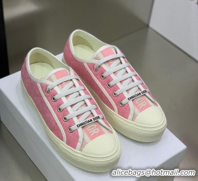 Top Design Dior Walk'n'Dior Sneakers in Cannage Cotton Pink 226015