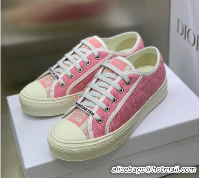 Top Design Dior Walk'n'Dior Sneakers in Cannage Cotton Pink 226015