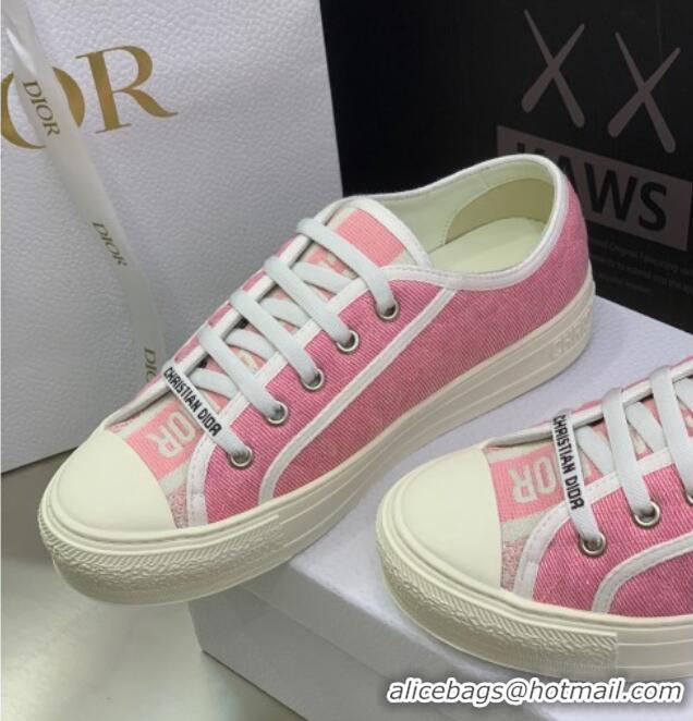 Top Design Dior Walk'n'Dior Sneakers in Cannage Cotton Pink 226015