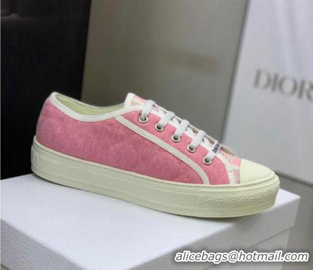 Top Design Dior Walk'n'Dior Sneakers in Cannage Cotton Pink 226015