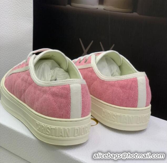 Top Design Dior Walk'n'Dior Sneakers in Cannage Cotton Pink 226015