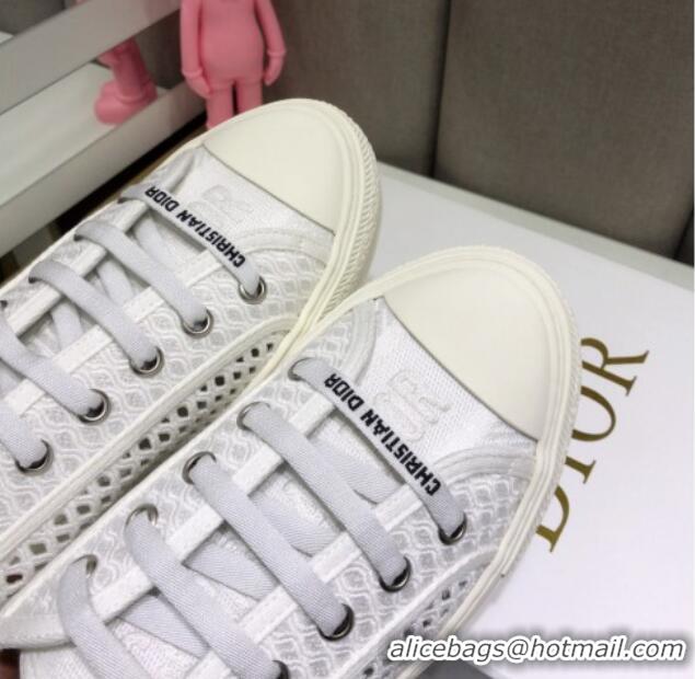 Buy Luxury Dior Walk'n'Dior Sneakers in Mesh and Embroidered Cotton White 226032