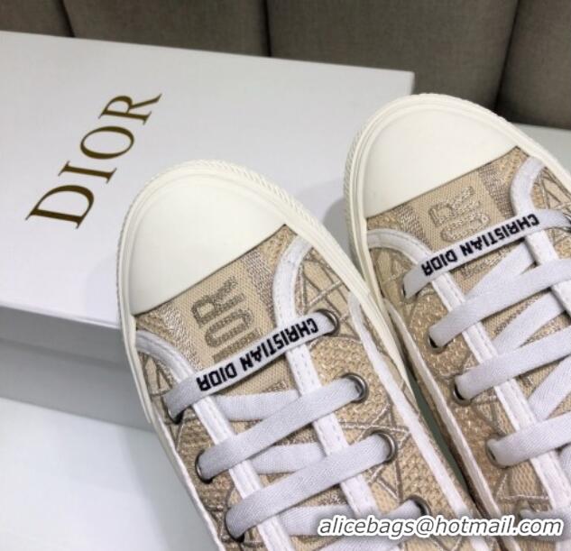 Good Product Dior Walk'n'Dior Sneakers in Cannage Embroidered Cotton Beige 226036