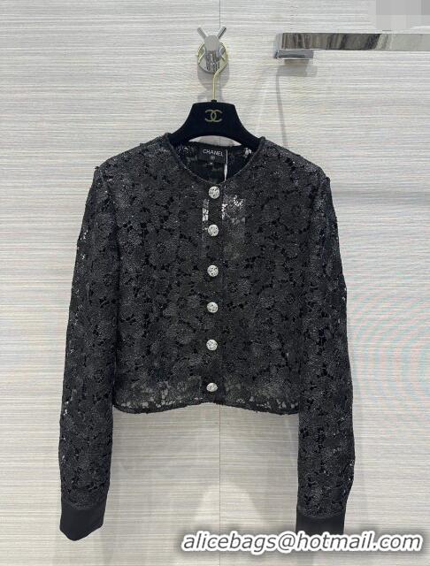 Promotional Chanel Lace Cardigan and Skirt CH032826 Black 2024