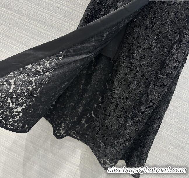 Promotional Chanel Lace Cardigan and Skirt CH032826 Black 2024