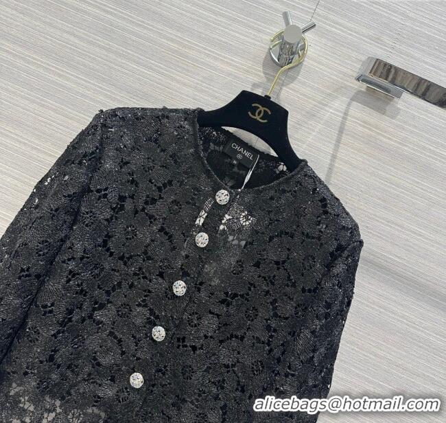 Promotional Chanel Lace Cardigan and Skirt CH032826 Black 2024