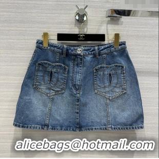 Famous Brand Chanel Denim Skirt CH032833 Blue 2024