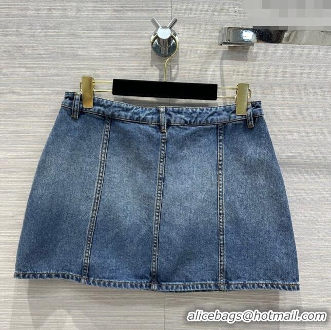 Famous Brand Chanel Denim Skirt CH032833 Blue 2024