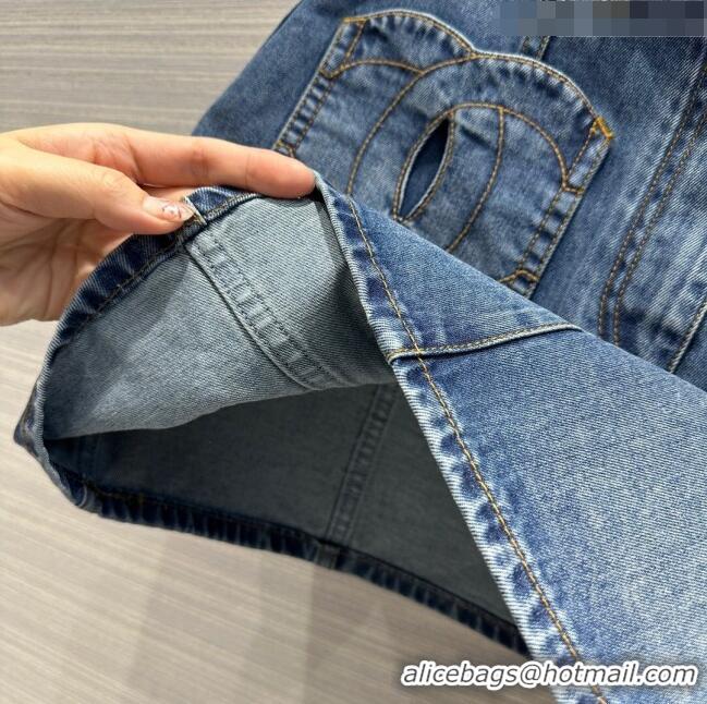 Famous Brand Chanel Denim Skirt CH032833 Blue 2024