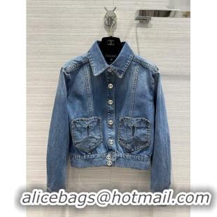 Top Quality Chanel Denim Jacket CH032832 Blue 2024