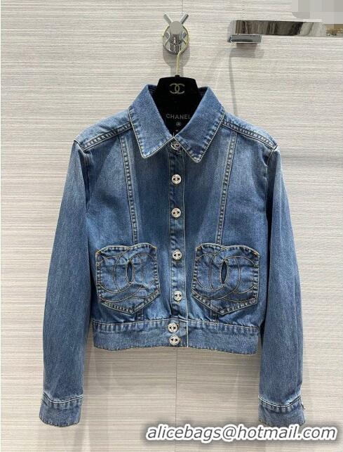 Top Quality Chanel Denim Jacket CH032832 Blue 2024