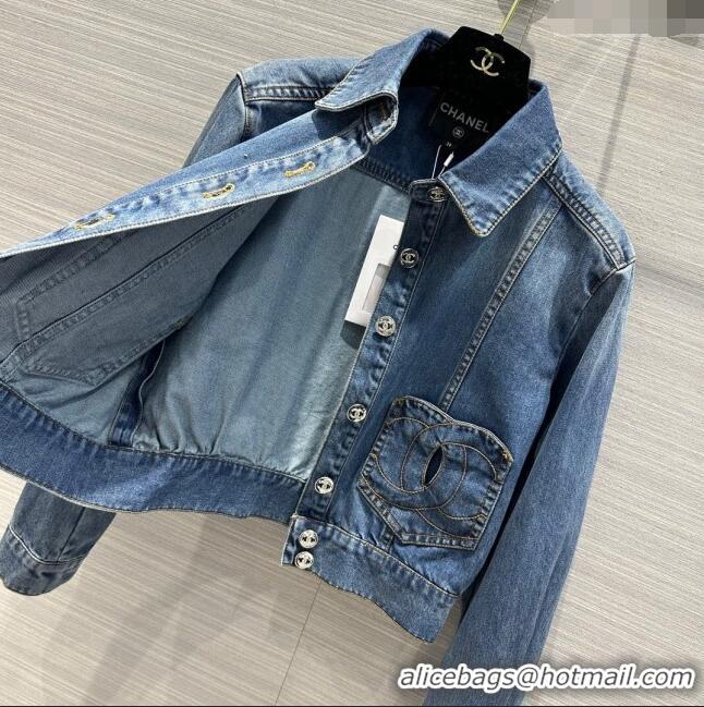 Top Quality Chanel Denim Jacket CH032832 Blue 2024