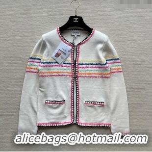 ​Reasonable Price Chanel Knit Cardigan CH032901 White 2024