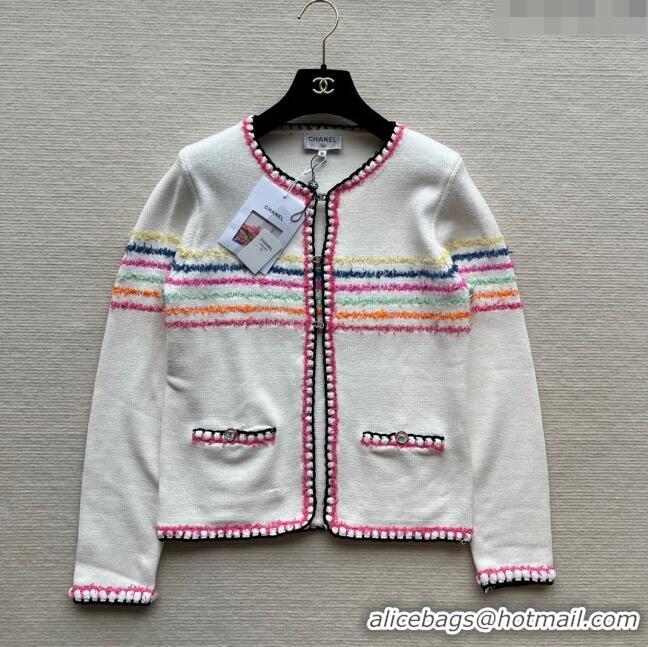 ​Reasonable Price Chanel Knit Cardigan CH032901 White 2024