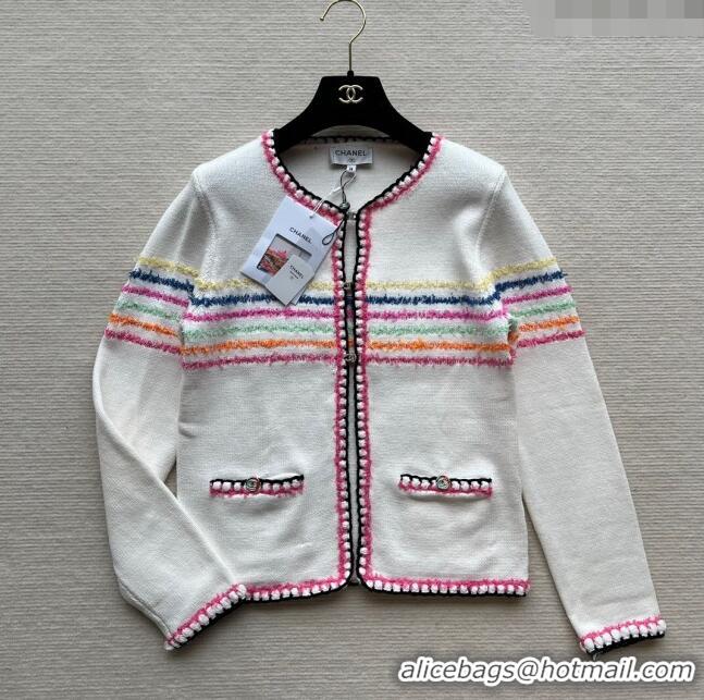 ​Reasonable Price Chanel Knit Cardigan CH032901 White 2024