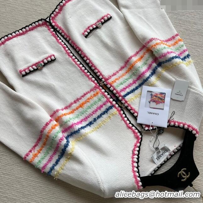 ​Reasonable Price Chanel Knit Cardigan CH032901 White 2024