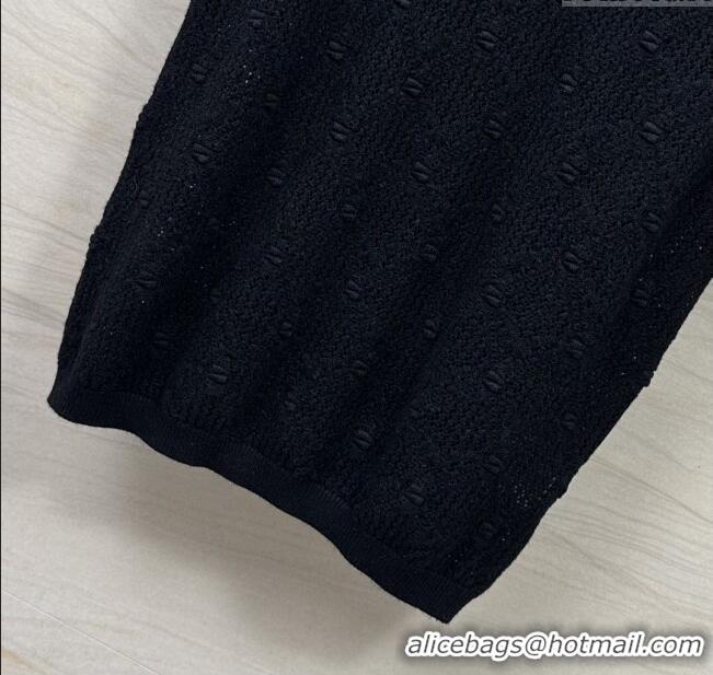 ​Good Product Chanel Wool Short-sleeved Sweater CH040115 Black 2024